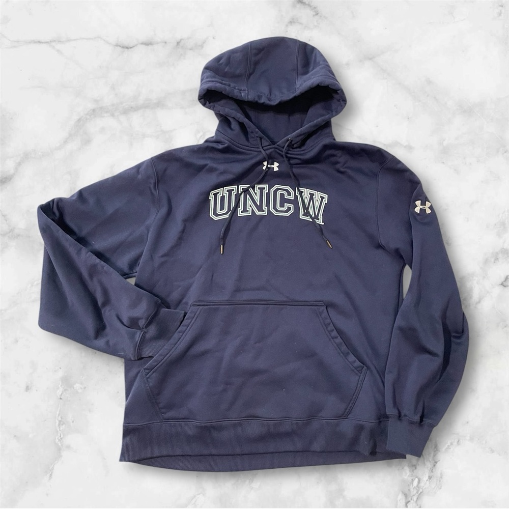 Under Armour Navy UNCW Hoodie Women’s Medium Pullover Sweatshirt Long Sleeve